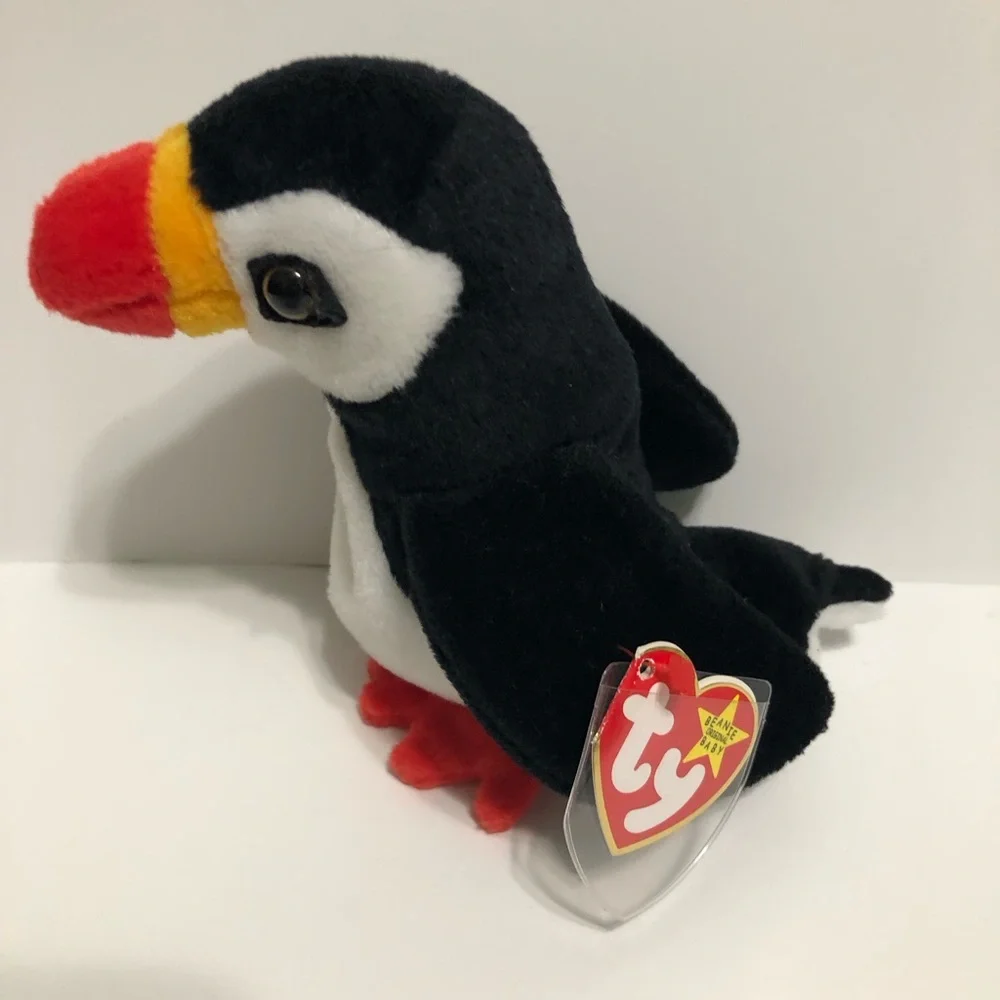 Ty beanie baby collection‎ Plush Puffin with orange and Black Features
